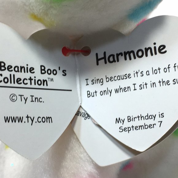 Ty Beanie Boo Harmonie Unicorn Plush New 6" TAG - Picture 6 of 8